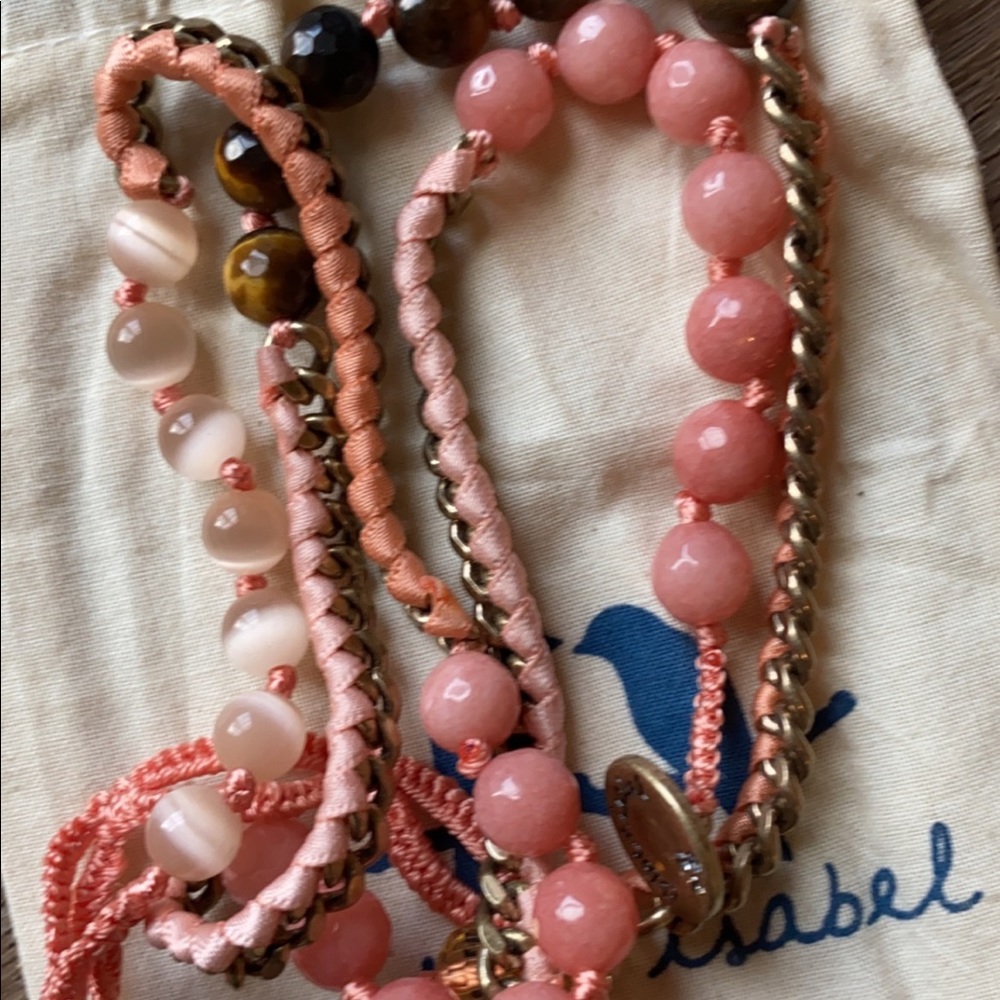 Coral Chloe + Isabel bracelet wrap and bag